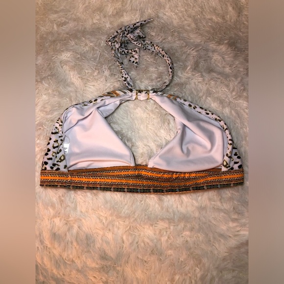 VENUS Multicolor Leopard Halter Bikini Top size 8 - Picture 6 of 12